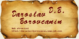 Daroslav Borovčanin vizit kartica